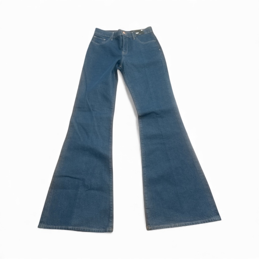 NWT Express Mid Rise Ultra Flare 70s Jeans Womens 6 Retro Wide Leg Christmas